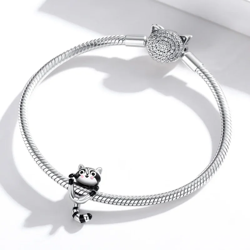 (kép) PANDORA típusú kis mosómedve charm - BSC403 - Megtekintés 3
