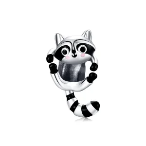 (kép) PANDORA típusú kis mosómedve charm - BSC403