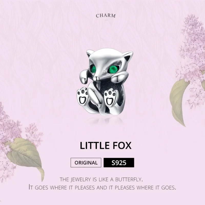 (kép) PANDORA típusú kis róka charm - SCC1290 - Megtekintés 2