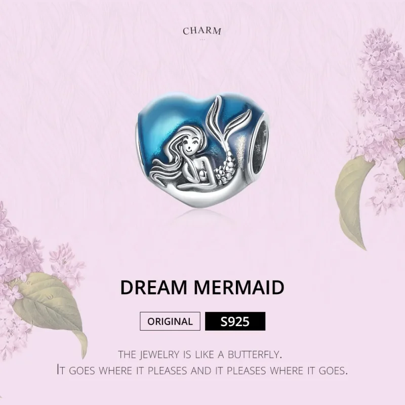 (kép) PANDORA típusú kis sellő álom charm - SCC1801 - Megtekintés 6
