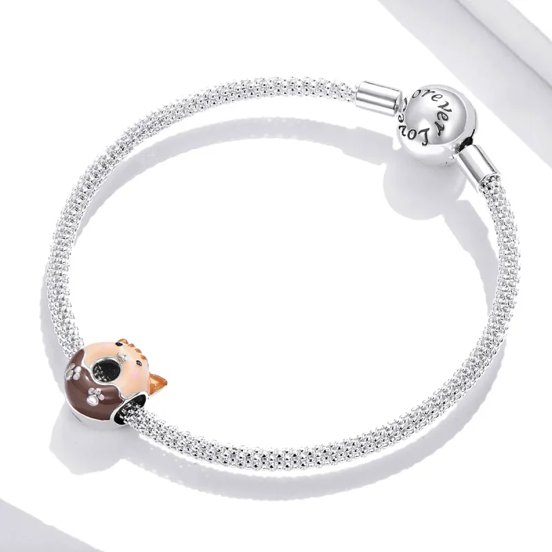 (kép) PANDORA típusú Kitty fánk Charm - SCC1877 - Megtekintés 3