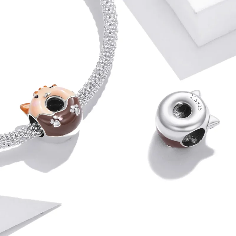 (kép) PANDORA típusú Kitty fánk Charm - SCC1877 - Megtekintés 4