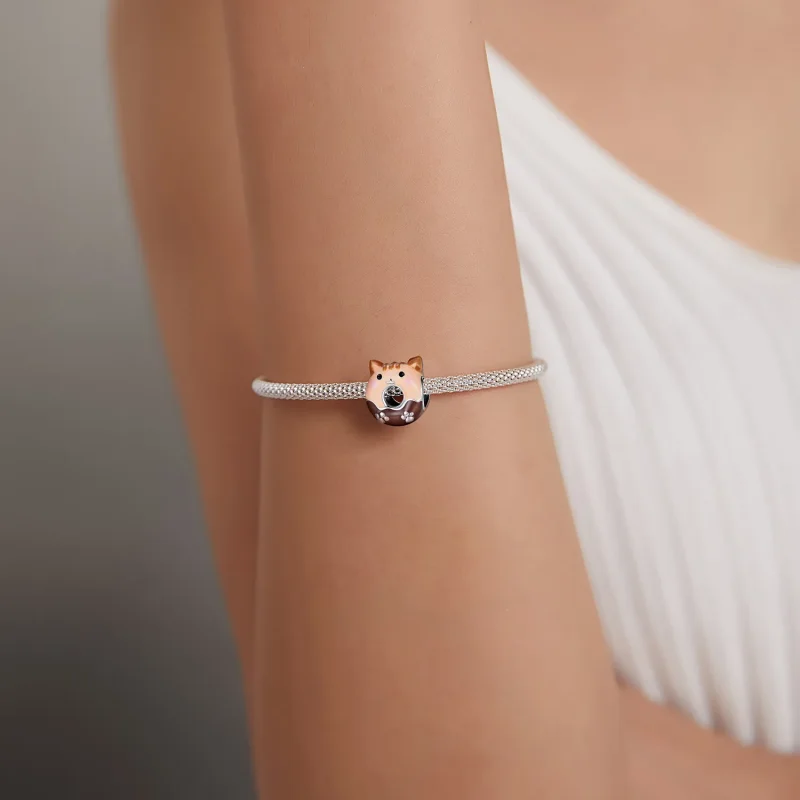 (kép) PANDORA típusú Kitty fánk Charm - SCC1877 - Megtekintés 5