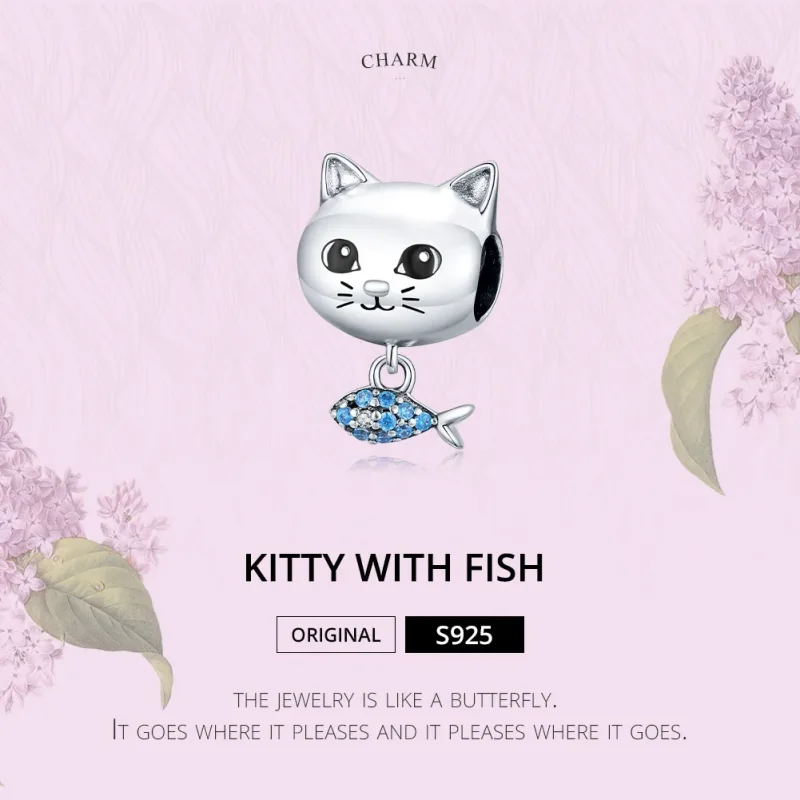 (kép) PANDORA típusú kitty love hal charm - BSC226 - Megtekintés 6
