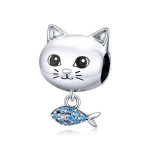PANDORA típusú kitty love hal charm - BSC226 (kép) PANDORA típusú kitty love hal charm - BSC226