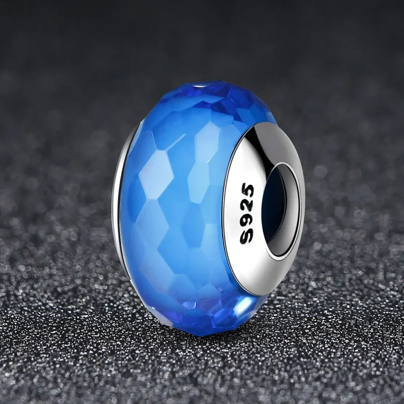 (kép) PANDORA típusú Kék arcú Murano üveggyöngy Charm - SCZ037 - Megtekintés 2