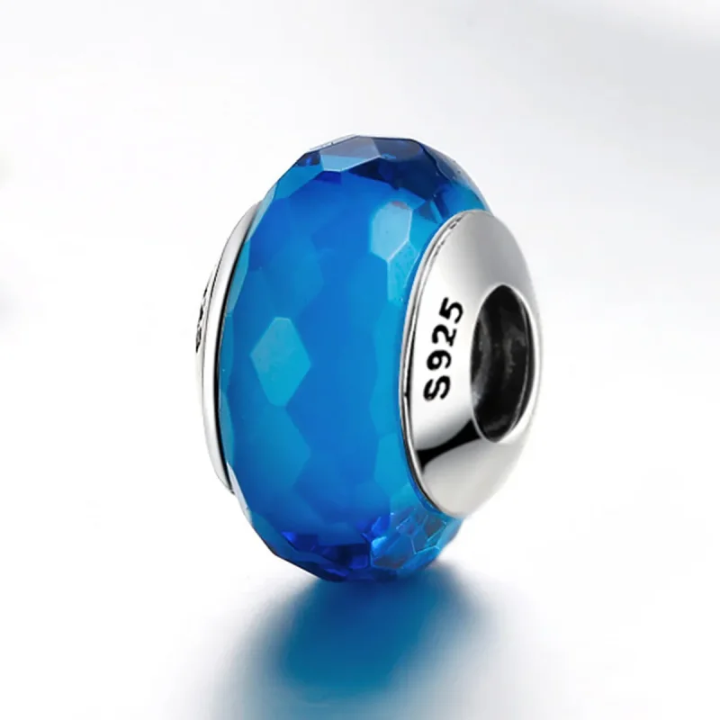 (kép) PANDORA típusú Kék arcú Murano üveggyöngy Charm - SCZ037 - Megtekintés 3