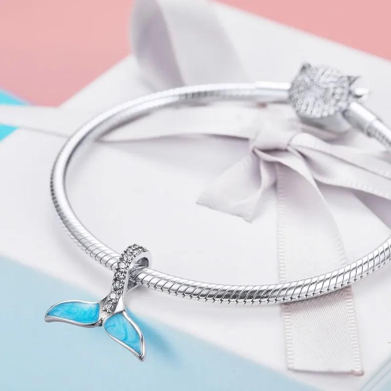 (kép) PANDORA típusú kék halfarkú charm - SCC1067 - Megtekintés 3