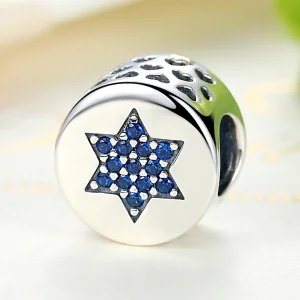 (kép) PANDORA típusú kék hit charm - SCC105