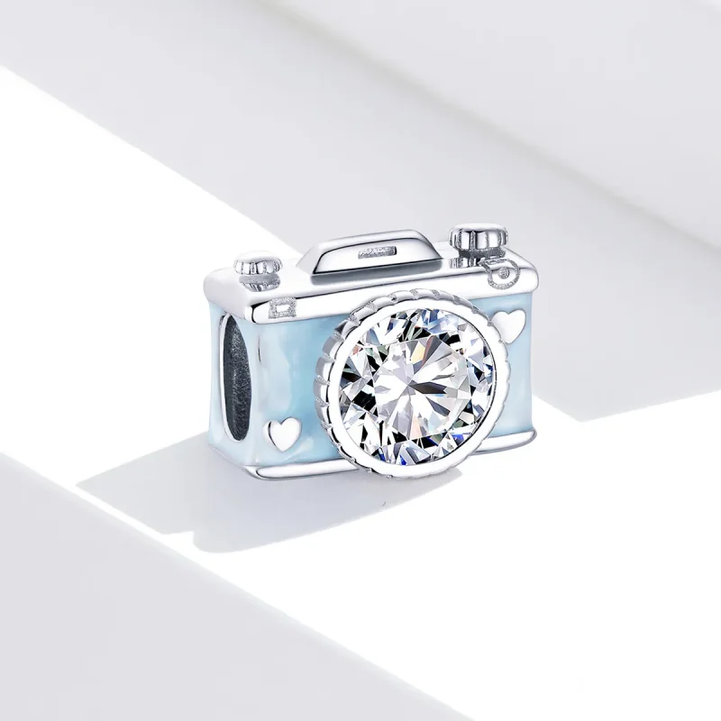 (kép) PANDORA típusú kék kamera charm - BSC264 - Megtekintés 2