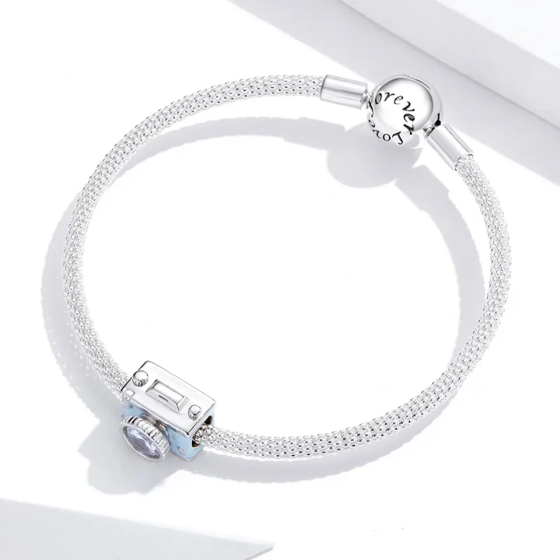 (kép) PANDORA típusú kék kamera charm - BSC264 - Megtekintés 3
