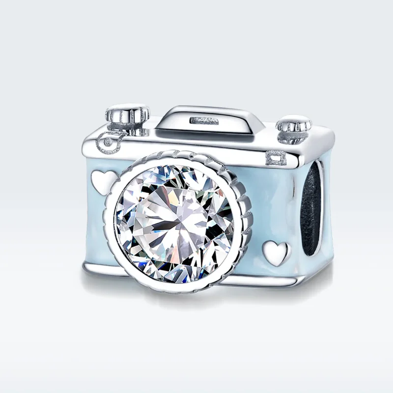 (kép) PANDORA típusú kék kamera charm - BSC264 - Megtekintés 5