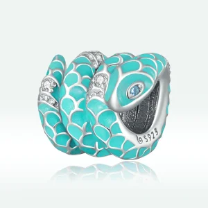 (kép) PANDORA típusú Kék kígyó Charm - BSC576