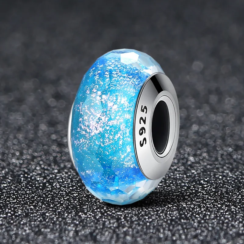 (kép) PANDORA típusú Kék Murano üveggyöngy Charm - SCZ054 - Megtekintés 2