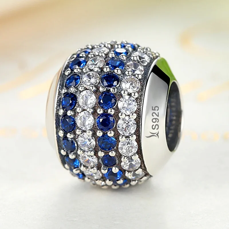 (kép) PANDORA típusú kék part charm - SCC104 - Megtekintés 2