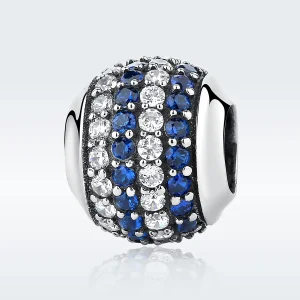 (kép) PANDORA típusú kék part charm - SCC104