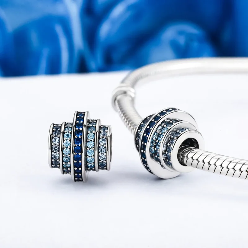 (kép) PANDORA típusú kék ritmus charm - SCC129 - Megtekintés 3