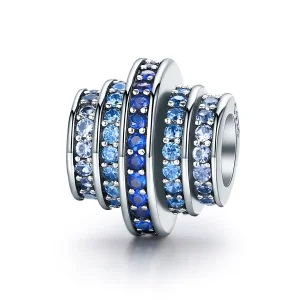(kép) PANDORA típusú kék ritmus charm - SCC129