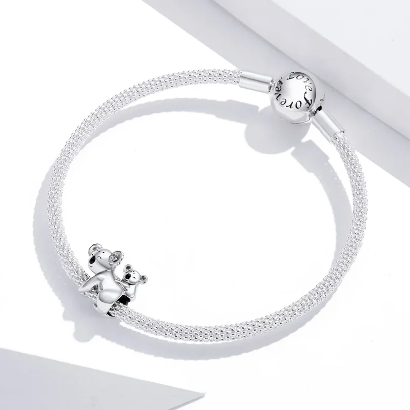 (kép) PANDORA típusú koala gyerekkel charm - BSC260 - Megtekintés 3