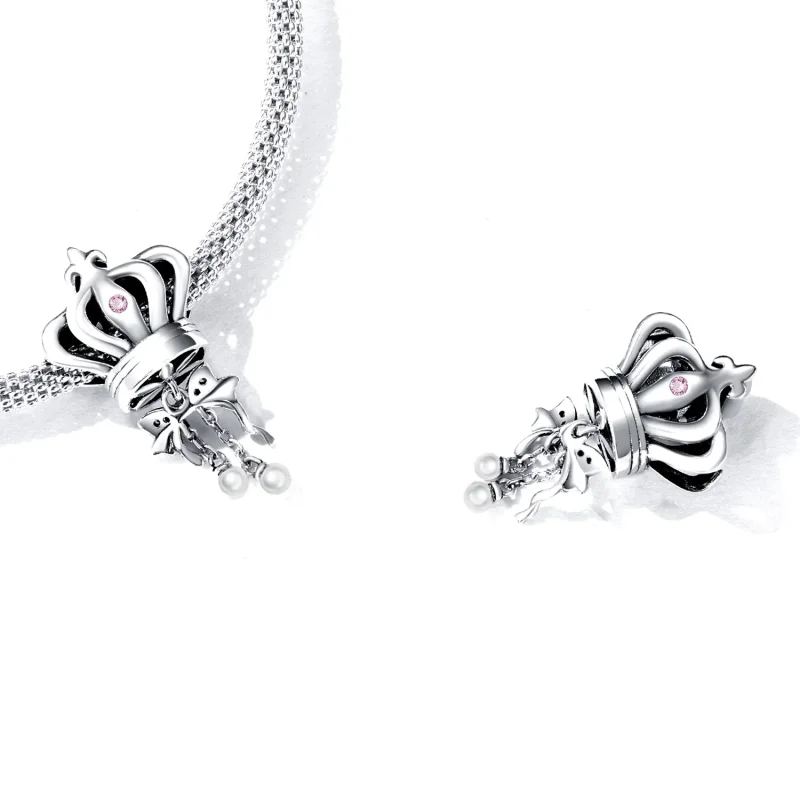 (kép) PANDORA típusú Korona íj Charm - SCC2259 - Megtekintés 5