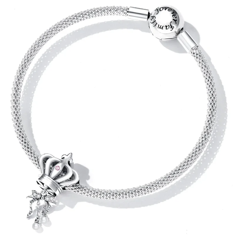 (kép) PANDORA típusú Korona íj Charm - SCC2259 - Megtekintés 6