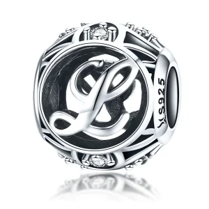 (kép) PANDORA típusú L betű Charm - SCC738-L