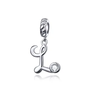 (kép) PANDORA típusú l betű függő charm - SCC1183-L