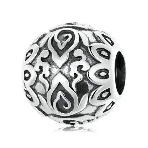 (kép) PANDORA típusú Ülő Buddha és lótusz Charm - SCC2168
