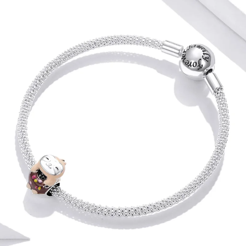 (kép) PANDORA típusú Lajhár fánk Charm - SCC1881 - Megtekintés 3