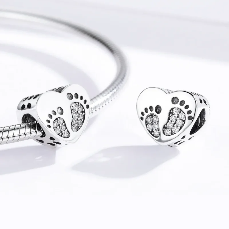(kép) PANDORA típusú lábnyomok charm - SCC1395 - Megtekintés 3