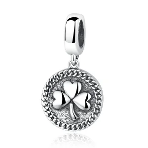 (kép) PANDORA típusú lóhere függő charm - SCC039