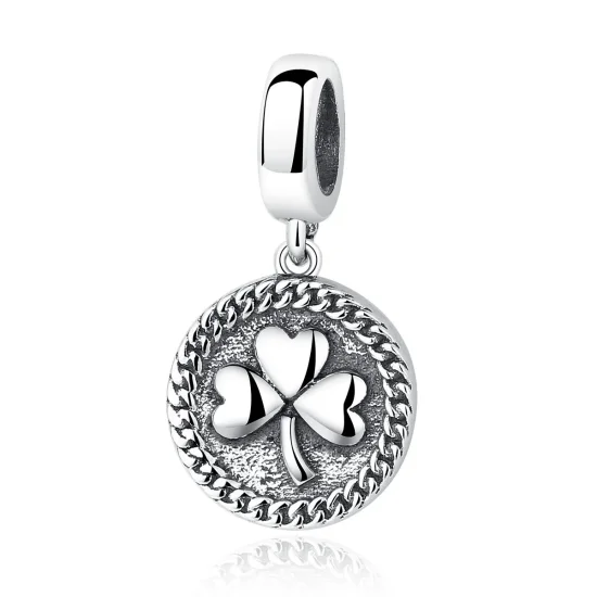 (kép) PANDORA típusú lóhere függő charm - SCC039