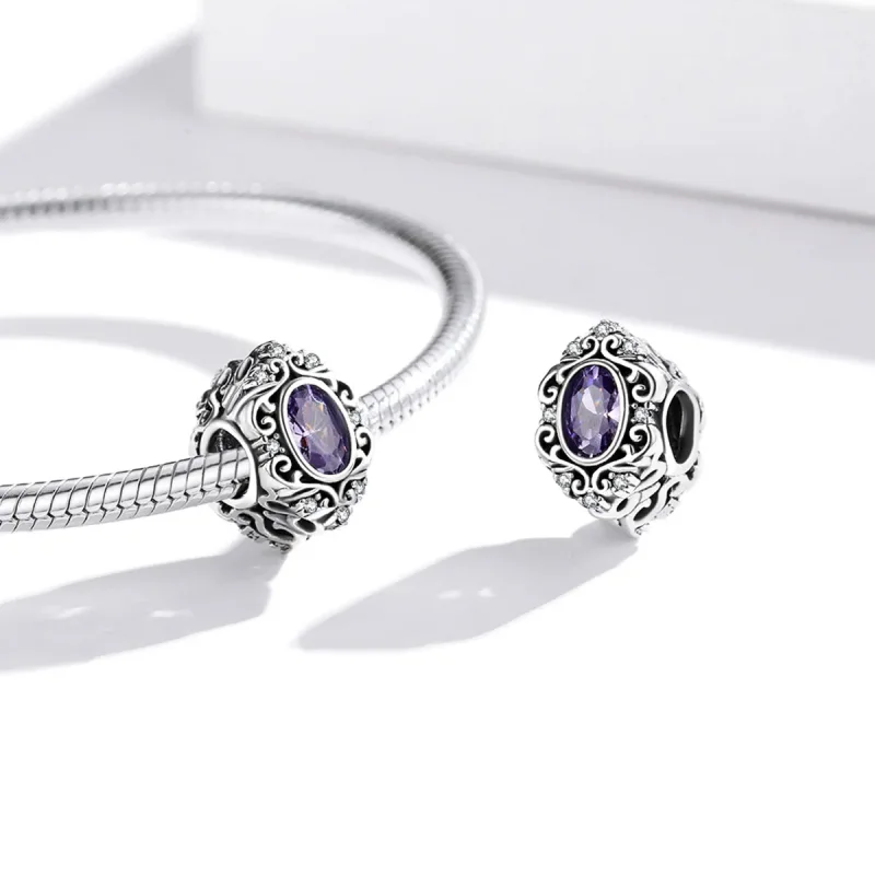 (kép) PANDORA típusú Lila báj Charm - SCC1928 - Megtekintés 3
