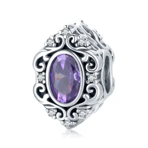 (kép) PANDORA típusú Lila báj Charm - SCC1928