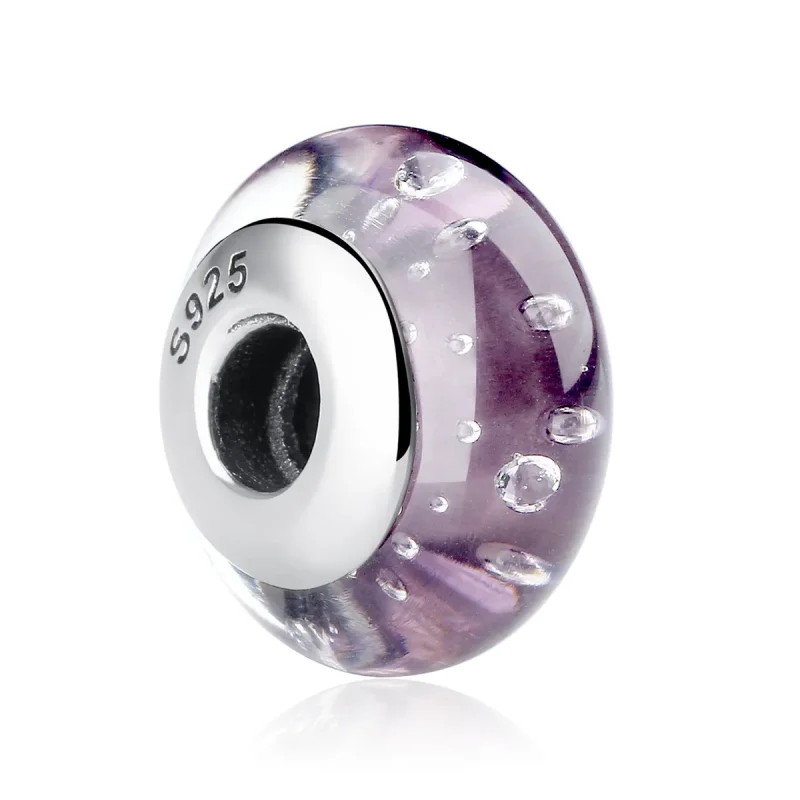 (kép) PANDORA típusú Lila Murano üveg Charm - SCZ001 - Megtekintés 2
