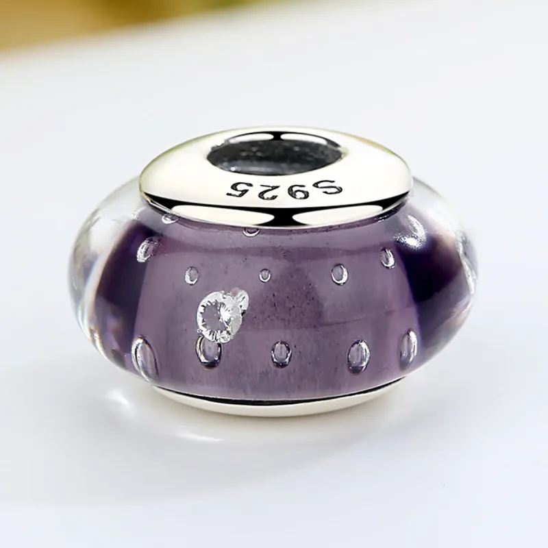 (kép) PANDORA típusú Lila Murano üveg Charm - SCZ001 - Megtekintés 4