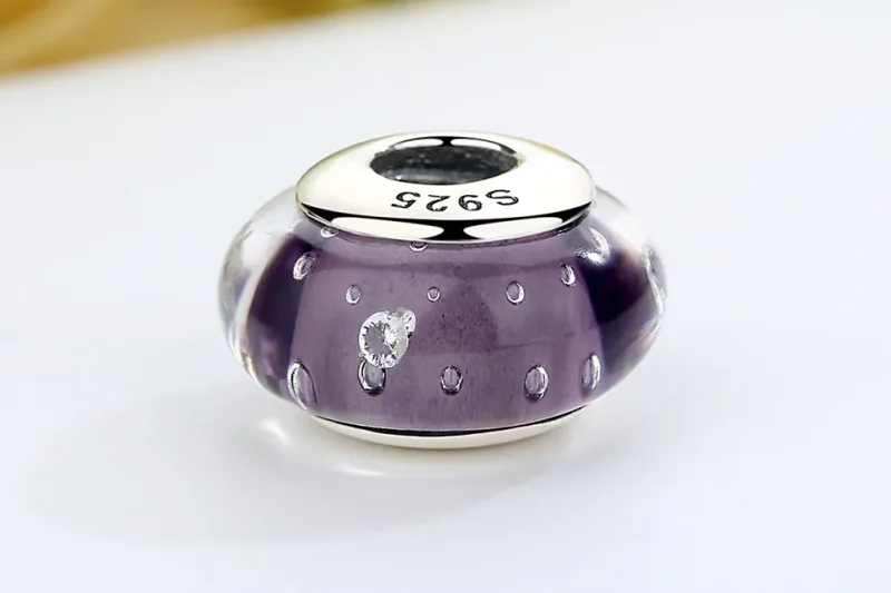 (kép) PANDORA típusú Lila Murano üveg Charm - SCZ001 - Megtekintés 8