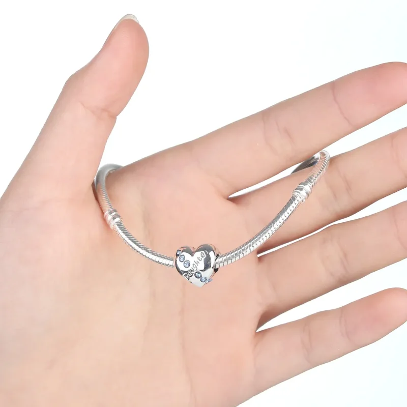 (kép) PANDORA típusú lánya szív charm - SCC007 - Megtekintés 2
