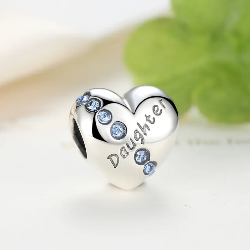 (kép) PANDORA típusú lánya szív charm - SCC007 - Megtekintés 3