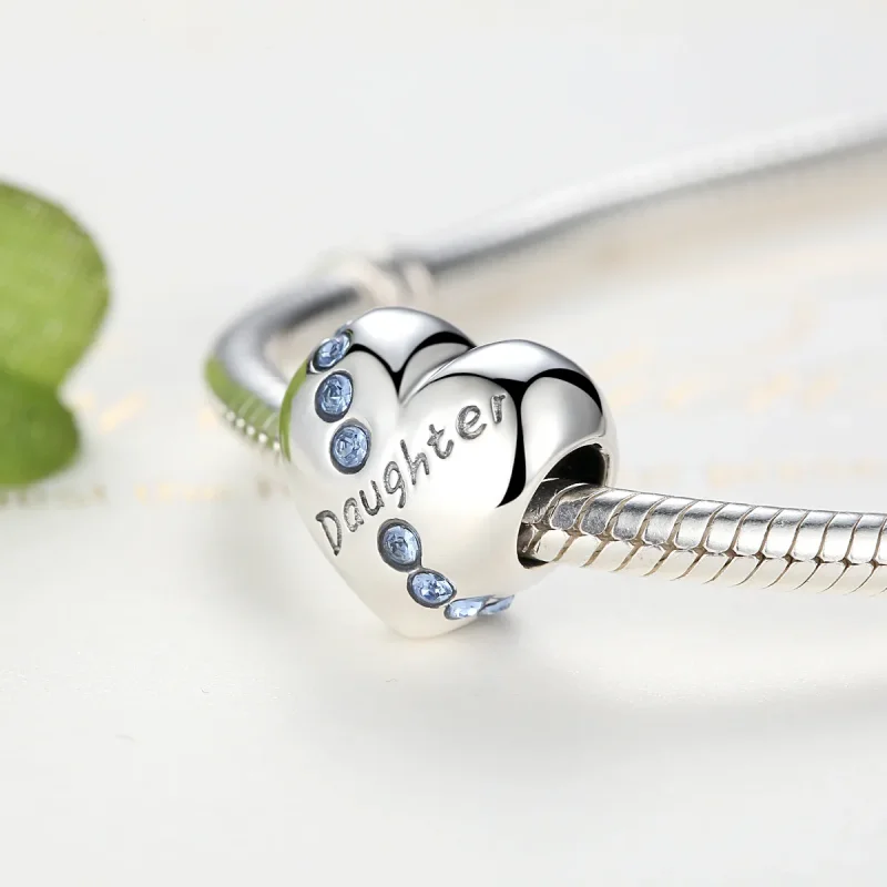 (kép) PANDORA típusú lánya szív charm - SCC007 - Megtekintés 4