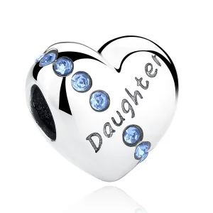 (kép) PANDORA típusú lánya szív charm - SCC007