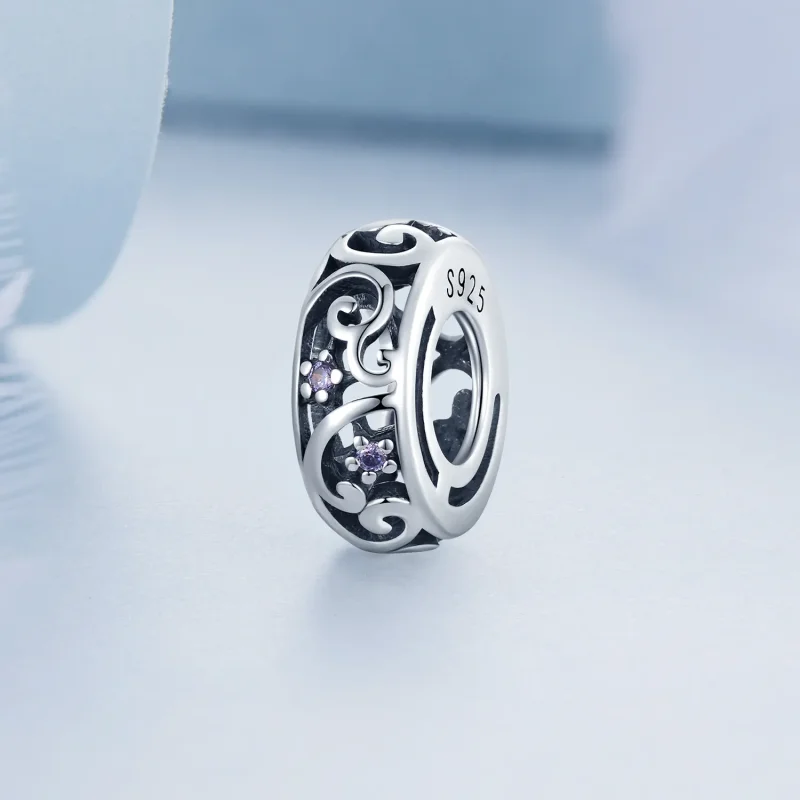 (kép) PANDORA típusú Lobogó spacer charm - BSC639 - Megtekintés 2