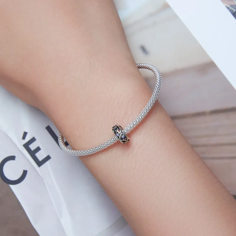 (kép) PANDORA típusú Lobogó spacer charm - BSC639 - Megtekintés 5