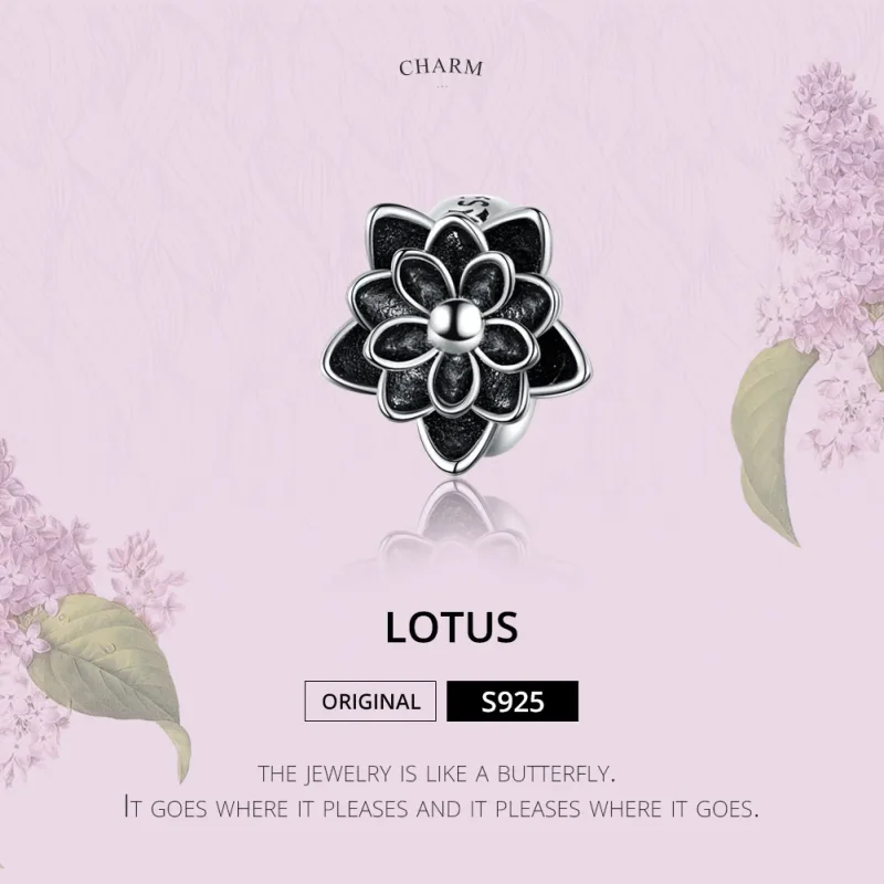(kép) PANDORA típusú lótusz charm - SCC1196 - Megtekintés 2