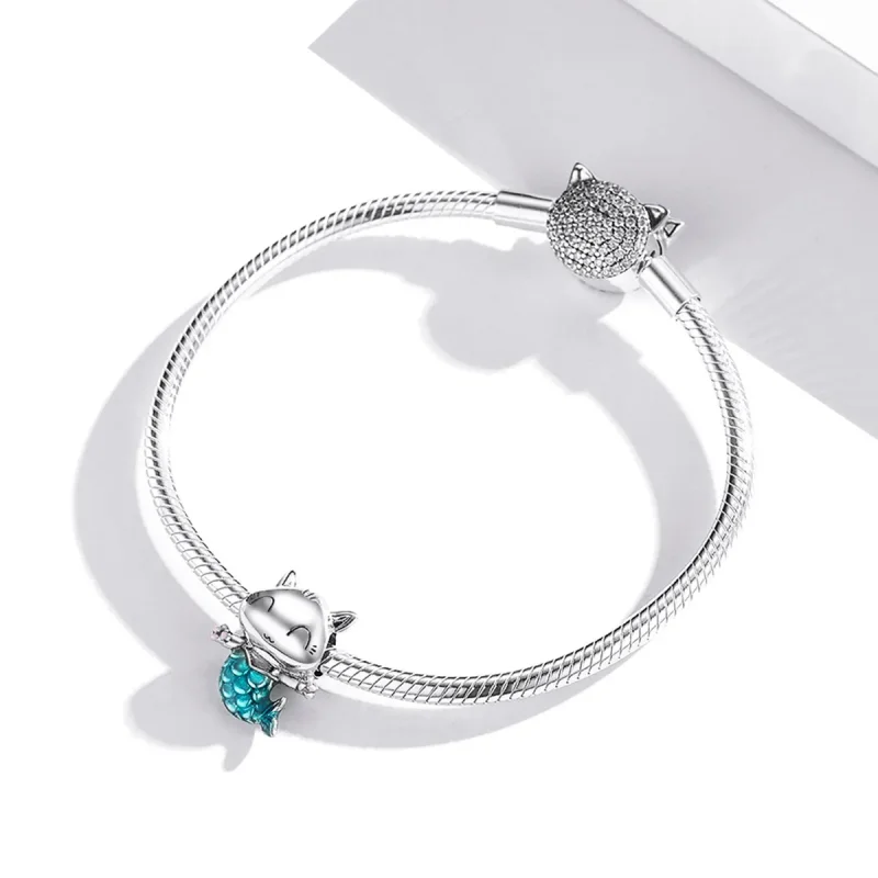 (kép) PANDORA típusú macska hableány charm - SCC1852 - Megtekintés 3