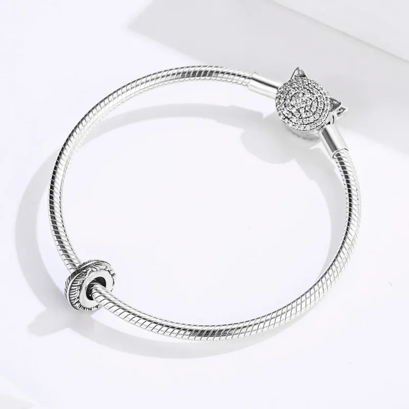(kép) PANDORA típusú madártoll spacer charm - SCC1236 - Megtekintés 3