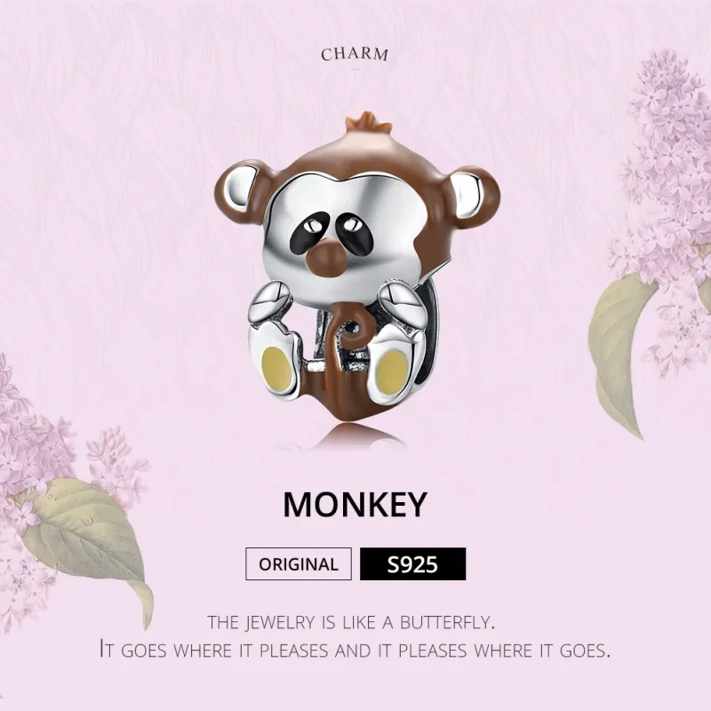 (kép) PANDORA típusú majom charm - BSC125 - Megtekintés 5