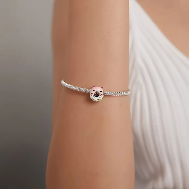 (kép) PANDORA típusú Malacka fánk Charm - SCC1879 - Megtekintés 5