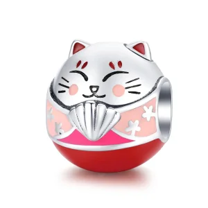 (kép) PANDORA típusú maneki neko charm - SCC1341