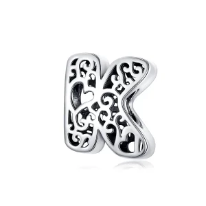 (kép) PANDORA típusú mágikus ábécé k charm - SCC1229-K